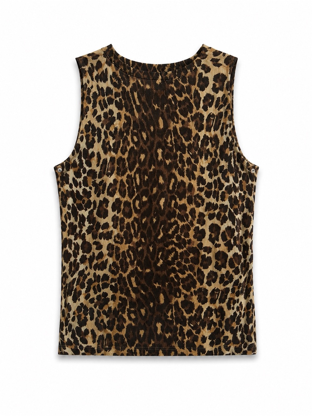 Lafayette 148 New York Leopard Print Sleeveless Business Career Knit Top SZ M - Picture 3 of 3
